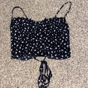 never worn floral tank crop top